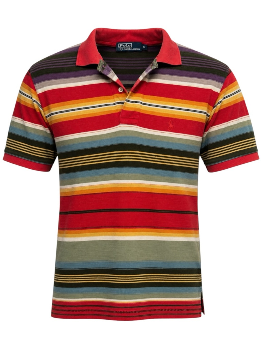 Vintage Polo Ralph Lauren Southwestern Stripe Short Sleeve Polo Shirt Medium